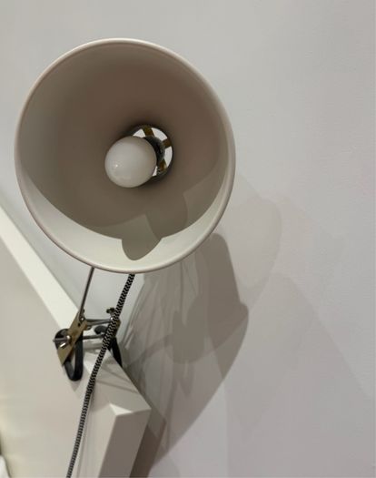 White vintage bedside lamp with plug x 2