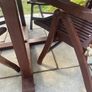 Teak garden table & chairs Image 5