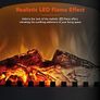 WL46019 Wingham Log Effect Stove Fire With Realistic LED Flame Effect, Adjustable Thermostat, 2000W, Black Image 2