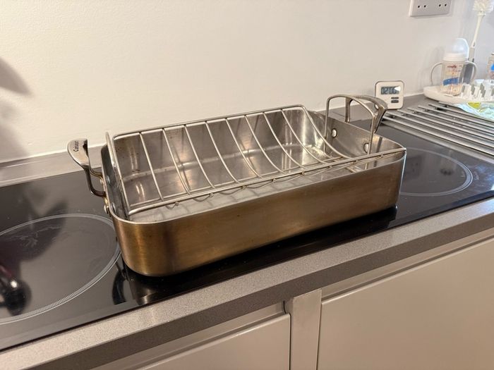 Cuisinart MultiClad Pro 16" Stainless Steel Roasting Pan with Rack - Induction Safe