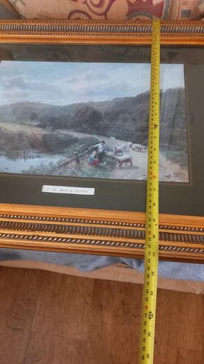 2 Antique style Large pictures and frames
