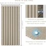 Temporary Door Curtain & Room Divider with Rod Linen Look, Folding Accordion Door Cover, with Magnetic Closures,W 60" x L77",Temporary Door Image 5