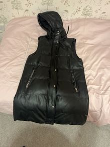 Zara Faux Leather Bodywarmer Size S