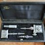 Antique set of architectural drawing instruments in original boxes plus extras in a lovely walnut wooden box Image 3