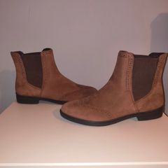 Brand New Ecco Brown Suede Womens Ankle Boots