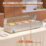 220v Commercial Electric Food Warmer Countertop Buffet with Glass Shield Image 6