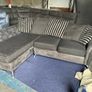 grey/black corner sofa with scatter cushions Image 3