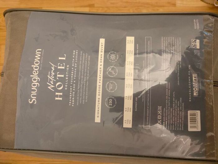 Snuggledown Super King 10.5 tog Natural Hotel Collection Goose feather & down duvet