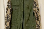 Women's River Island Khaki and Knit Sleeve Jacket