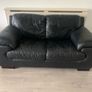 Black Leather Couch Image 2