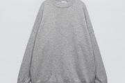 Zara oversized merino wool sweater size XS-S grey