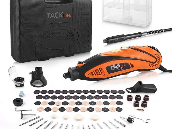 Rotary Tool Multi-Functional Tool with 82 Accessories Kit and 4 Attachments, Varible Speed 10000-32000rpm, Combitool for Craft Projects, DIY Creations, Cutting, Engraving