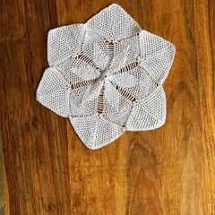 Handmade crochet coffee table decoration