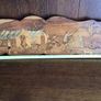 Vintage Indian Wooden inlaid marquetry wall art plaque Image 5