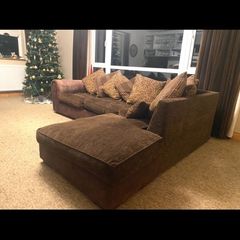 Left hand facing corner sofa with single chair