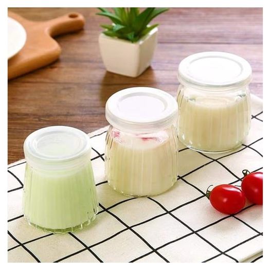Brand New Fasmov Small Yogurt Jars 118ml with PE Lids Perfect for Jam