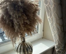 decorative jar with pampas