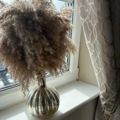 decorative jar with pampas