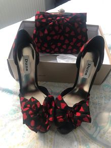 Dune ladies shoes and matching bag, never worn, size UK5