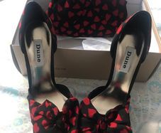Dune ladies shoes and matching bag, never worn, size UK5