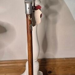 Rare Pre-WWII Brigg London Hand-Carved 90cm Leather Shooting Stick Seat  Historic Irish Provenance