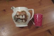 Large royal tudor ware jug / pitcher