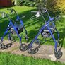 Two Lightweight Aluminium 4 Wheel Rollators. Image 2