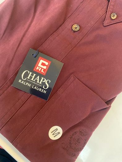 New Ralph Lauren Chaps Shirt Burgundy M