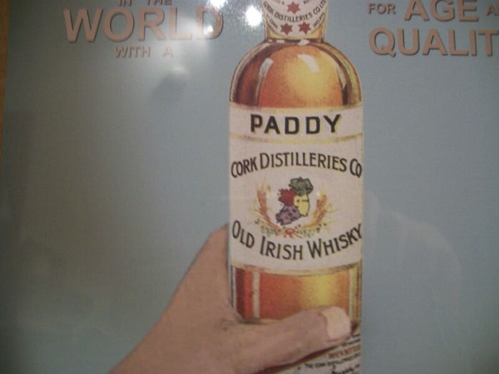 Paddy's Irish Whiskey metal sign mancave wall sign