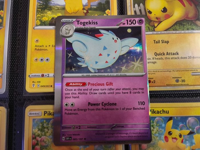 Togekiss !  Miscut Error ! Off Centre ! from Obsidian Flames Set ! 2023 ! Error Pokemon Card !