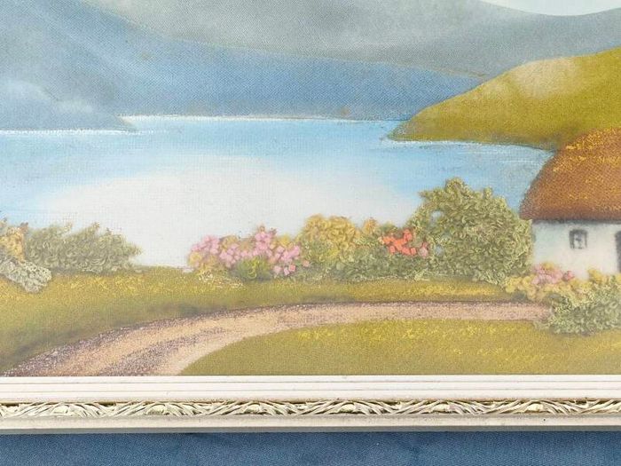 Irish tweed and oil on Board by K.C. Colohan