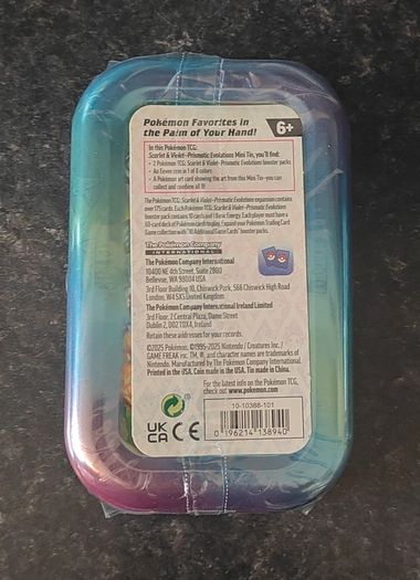 FREE Tracked Shipping. Pokemon Prismatic Evolutions Mini Tin
