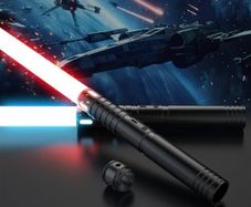 Light Saber Upgraded RGB 15 Colors, USB Rechargeable Lightsaber with Metal Handle, with Sounds Mode Laser Sword Toy for Kids and Adults Cosplay Party Gifts (60CM 2PC)