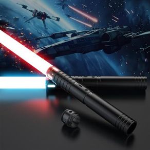 Light Saber Upgraded RGB 15 Colors, USB Rechargeable Lightsaber with Metal Handle, with Sounds Mode Laser Sword Toy for Kids and Adults Cosplay Party Gifts (60CM 2PC)