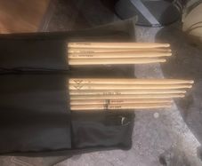 Drum bag and drum sticks