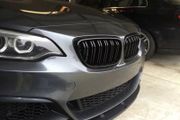 2 x Black Gloss Kidney Grills Grilles For BMW 2 Series Coupe F22 F23 2014-2018 NEW