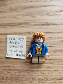 lego exclusive lor057 bilbo baggins blue coat, set hobbit DVD movie