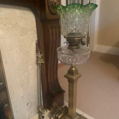 Antique oil lamp Hinks's duplex No 2