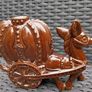 Vintage Donkey Cart Flask, slight damage Image 2