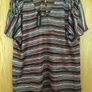 RI Metallic Threads Striped Cold Shoulder Top New       Missoni-like Image 2