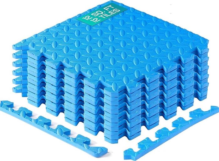 EVA Foam Floor Tiles, Foam Mats, Gym Floor Mats, Interlocking Floor Mats for Garage Flooring, Swimming Pool Outdoor, Hot Tub, Tent Carpet, Camping Mats, Playpen Dog Mats