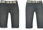 Fabric Classic Belted Men's Denim Jean Shorts (Set of TWO) - Size XXXXL - Brand New & Tagged