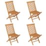 5 Piece Garden Dining Set Solid Teak Wood Image 6