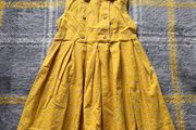 Vintage Style Next Girls Yellow Ditsy Floral Pleated Dress (3-4 Yrs)