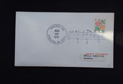 USA Stamps : 1979 Cover From The Cincopex Stamp Show , Hamilton , New York with A Musical Score Postmark