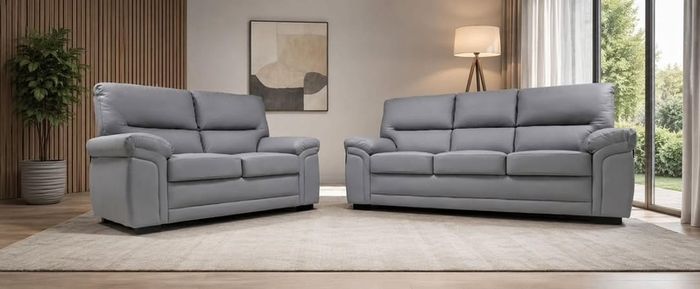 New 3+2 Black Sofas