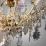 Elegant Marie Theresa Semi Flush Brass & Crystal 8 Light Chandelier Image 6