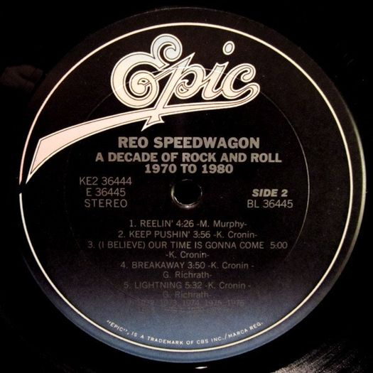 REO Speedwagon A Decade Of Rock And Roll 1970-1980 2lp