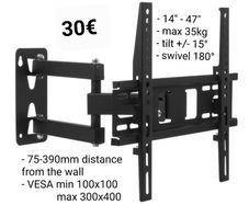 TV Wall Mount Bracket Tilt Swivel Full Motion 14-47"