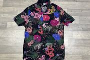 Reiss Viscose Floral Cuban Shirt Mens Medium